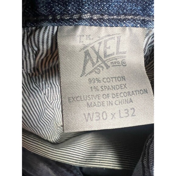 TK Axel Dutton Mens 30X32 Denim Jeans Taper Fit Light Wash Button Fly - Picture 11 of 16